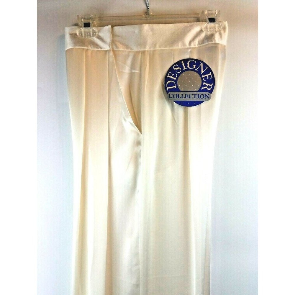 IB Diffusion VTG Ivory Satin Pleated Pants 10